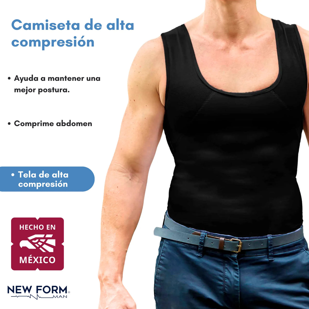 NEW FORM - Faja Para Hombre Chaleco Modelador Y Corrector De Postura. Modelo 701
