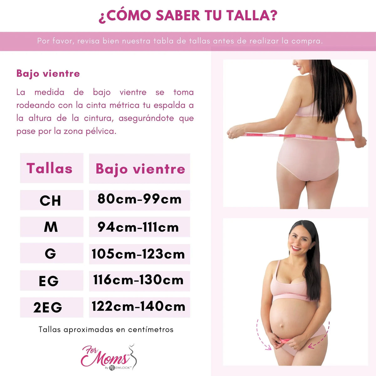 For Moms Panty Faja Maternal Ajustable Con Algodón Elástico Sobre Vientre, Fajasymas