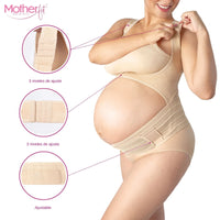 Motherfit Faja soporte maternal con broches de ajuste tela suave para postura de espalda en embarazadas