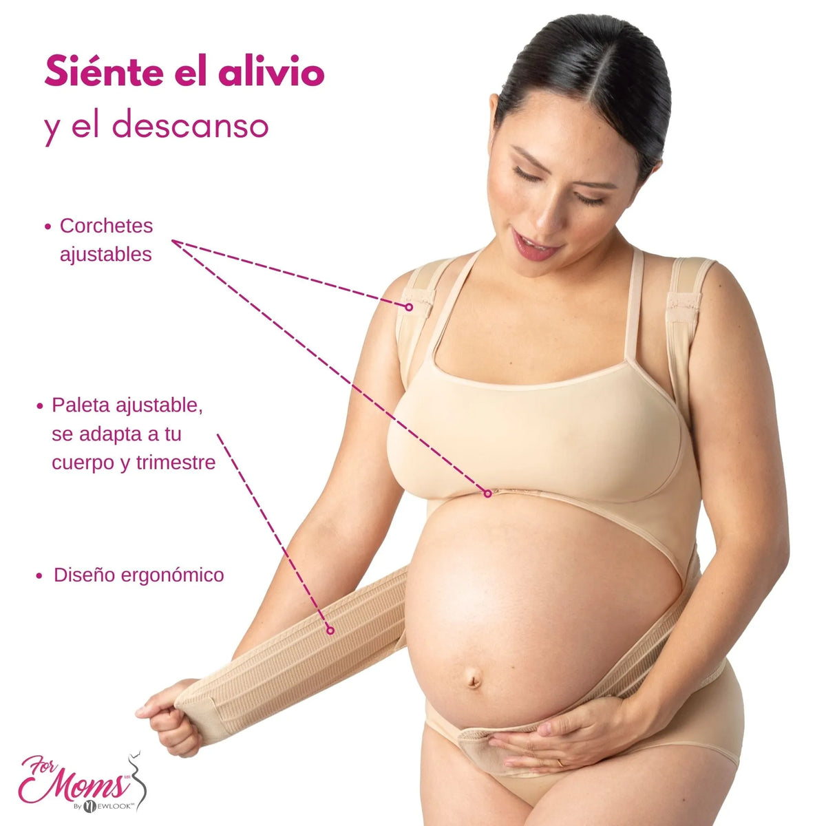 For Moms Faja Para Embarazo Tipo Chaleco Con Soporte Espalda, Fajasymas