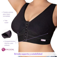 Newlook Bra Post Operatorio Mastectomía Ajustable Suave, Fajasymas