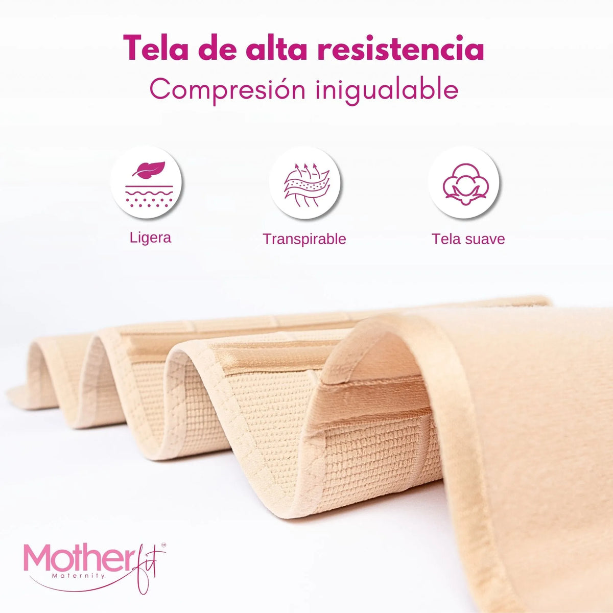 Motherfit- Faja Postparto Alta Fajas Postparto Y Postcirugía Postpartum Belly Wrap con Varillas Flexibles, Fajasymas