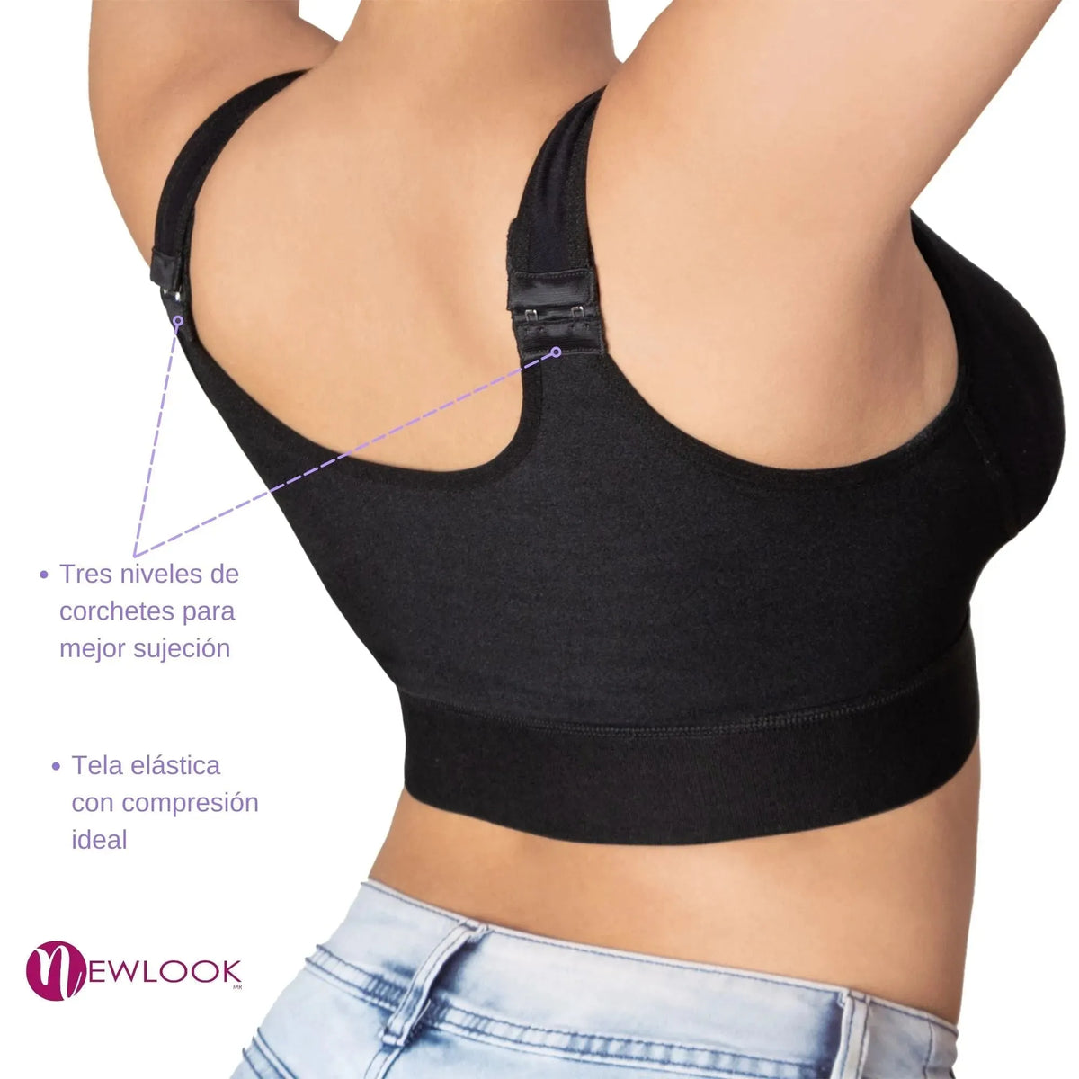 Newlook Bra Post Operatorio Mastectomía Ajustable Suave, Fajasymas