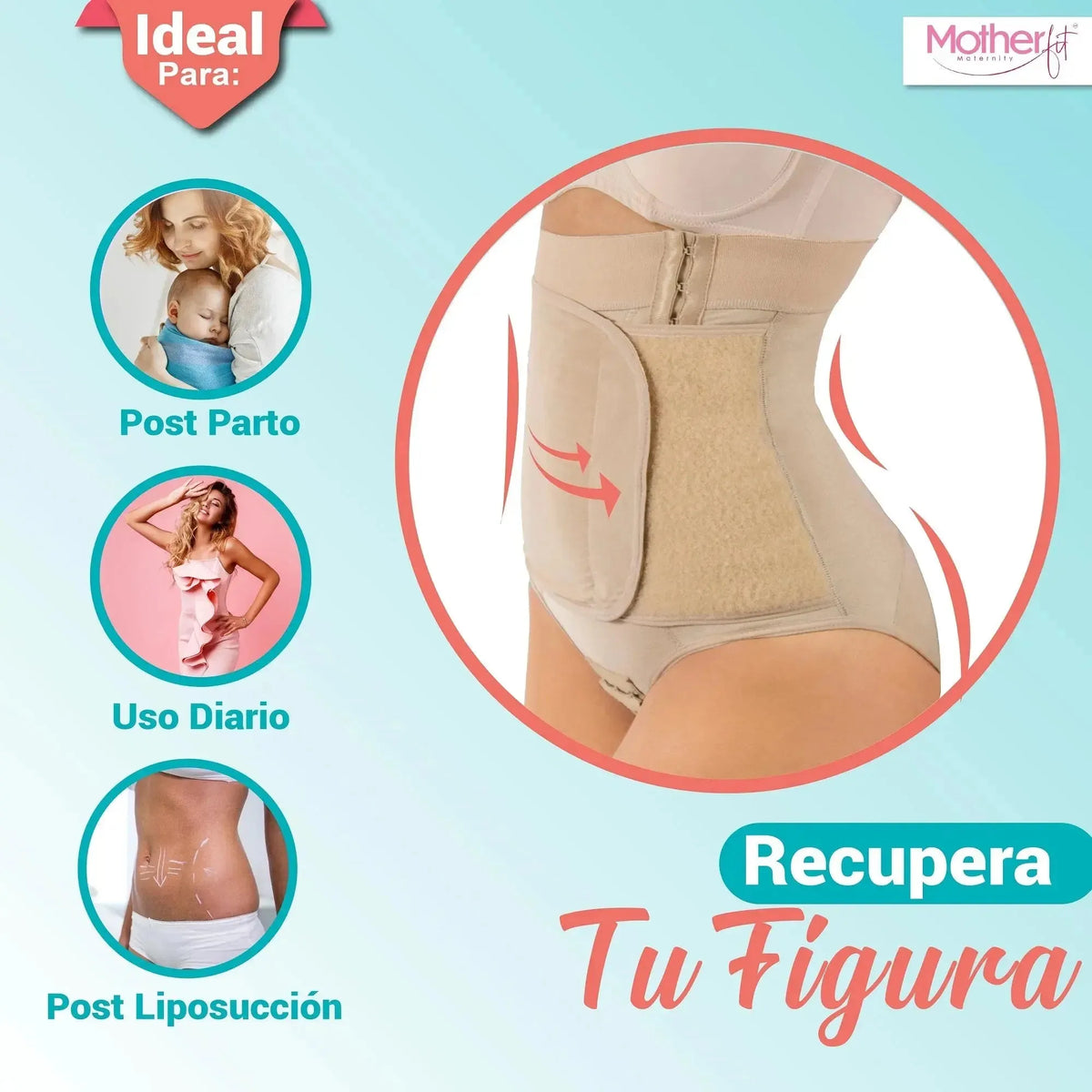 MOTHERFIT Fajas postparto de cintura alta - Fajasymas