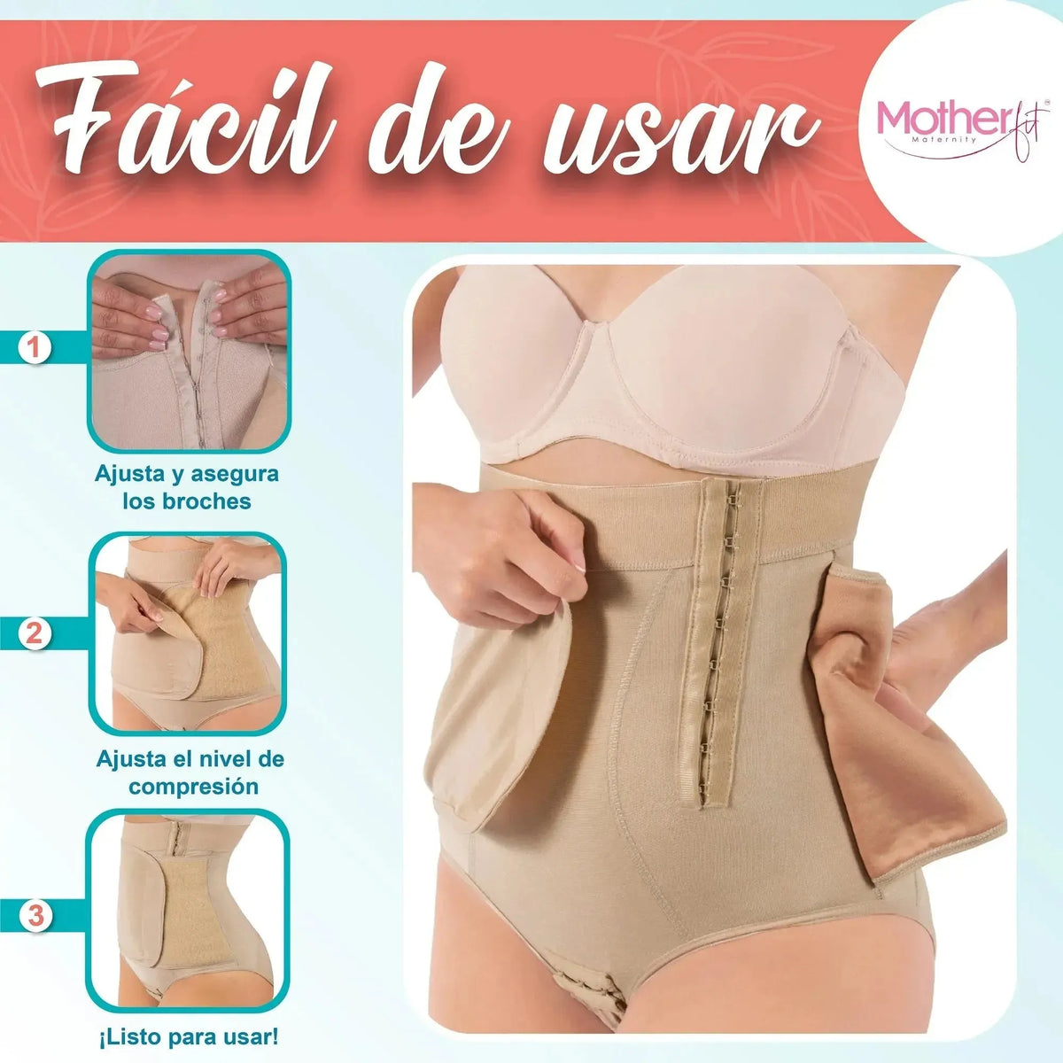 MOTHERFIT Fajas postparto de cintura alta - Fajasymas