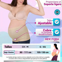 New Form Banda Maternal Soporte Al Vientre Con Tela Estirable Y Suave, Fajasymas