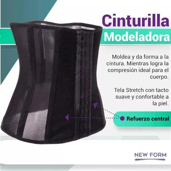 New Form Faja Moldeadora Cinturilla Control Con Tela Stretch Suave, Fajasymas