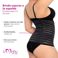 Faja Post Parto Alta Color Nude y Negro . New Form Imom. Modelo 1108 - Fajasymas