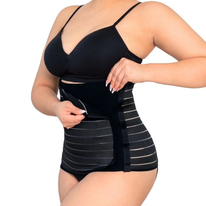 Faja Post Parto Alta Color Nude y Negro . New Form Imom. Modelo 1108 - Fajasymas