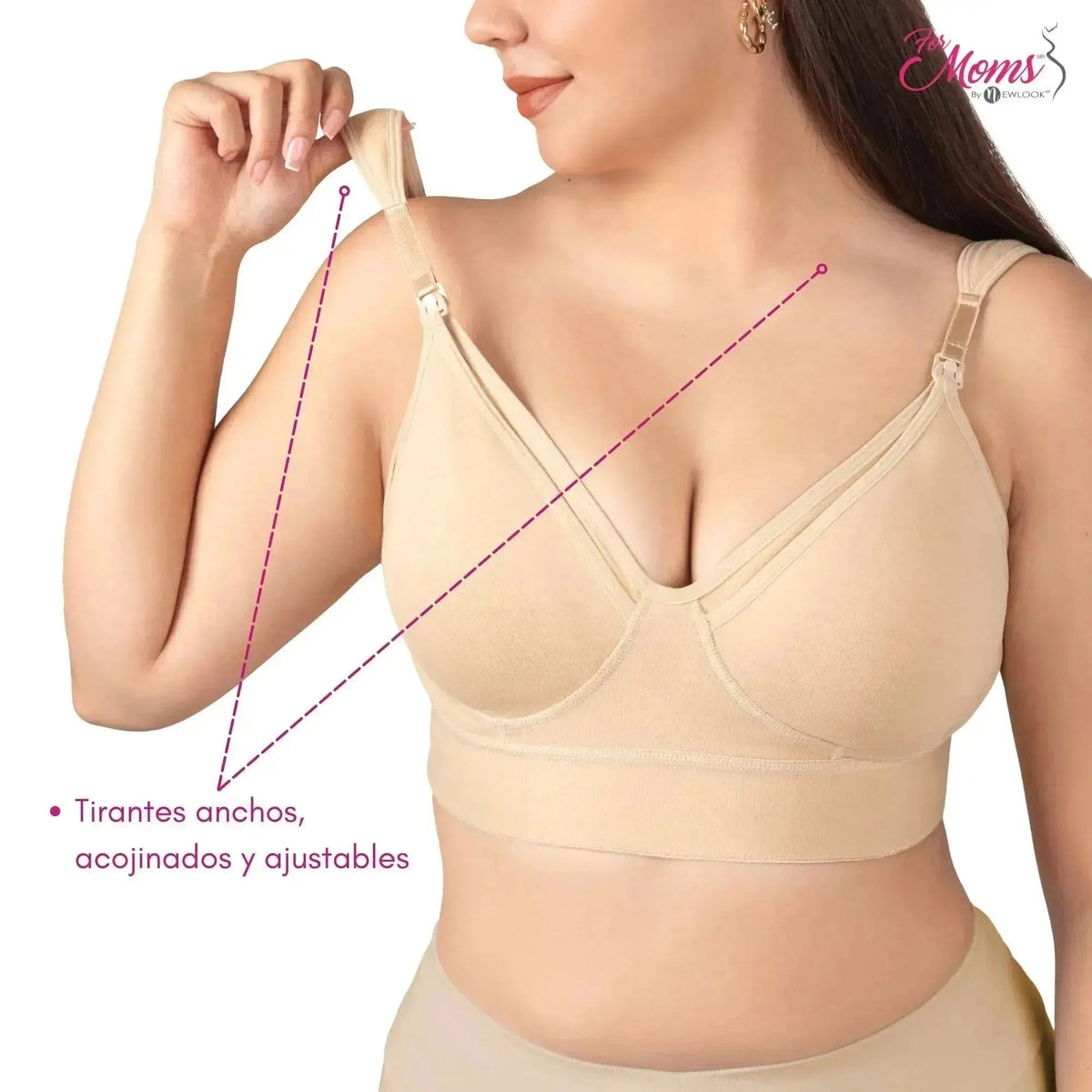 FOR MOMS - Bra de Lactancia con Refuerzo en la Espalda Sin Varilla - Fajasymas