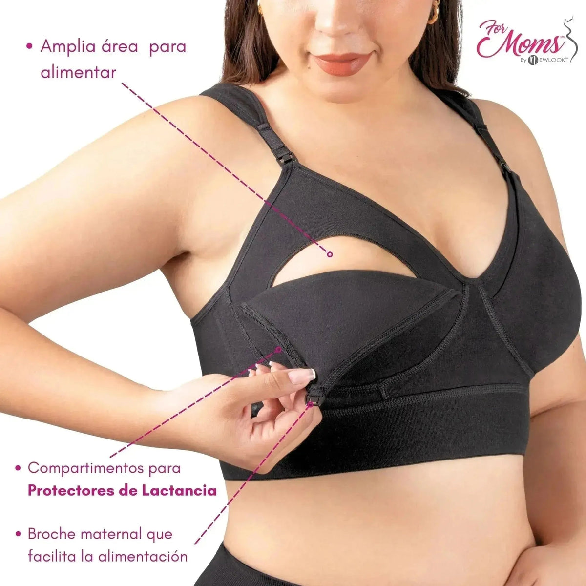 FOR MOMS - Bra de Lactancia con Refuerzo en la Espalda Sin Varilla - Fajasymas