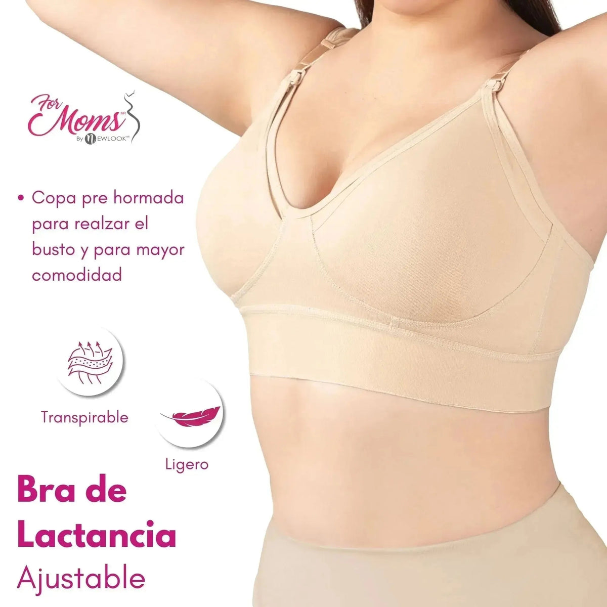 FOR MOMS - Bra de Lactancia con Refuerzo en la Espalda Sin Varilla - Fajasymas