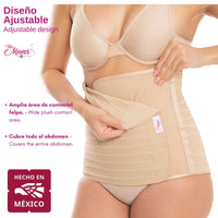 FOR MOMS - Faja Envolvente Alta Postparto Y PostCirugia Con Tela Multilineal Color Nude. Modelo 579 - Fajasymas