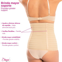 FOR MOMS - Faja Envolvente Alta Postparto Y PostCirugia Con Tela Multilineal Color Nude. Modelo 579 - Fajasymas