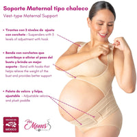 For Moms Faja Para Embarazo Tipo Chaleco Con Soporte Espalda - Fajasymas
