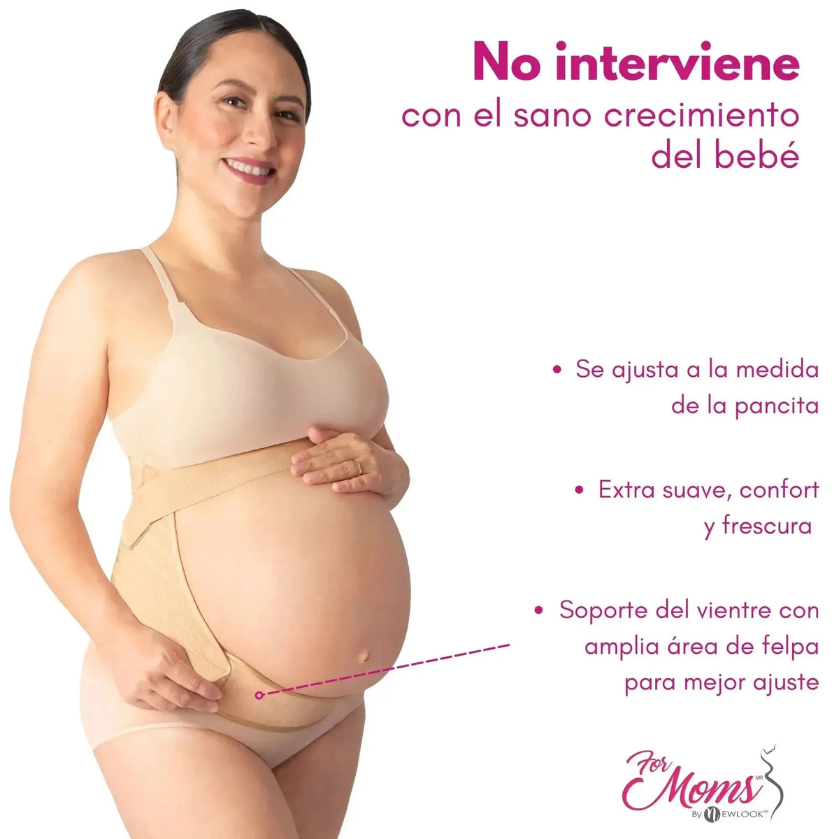 For Moms Fajas Para Embarazadas Soporte Maternal Tela Multilinea Suave - Fajasymas
