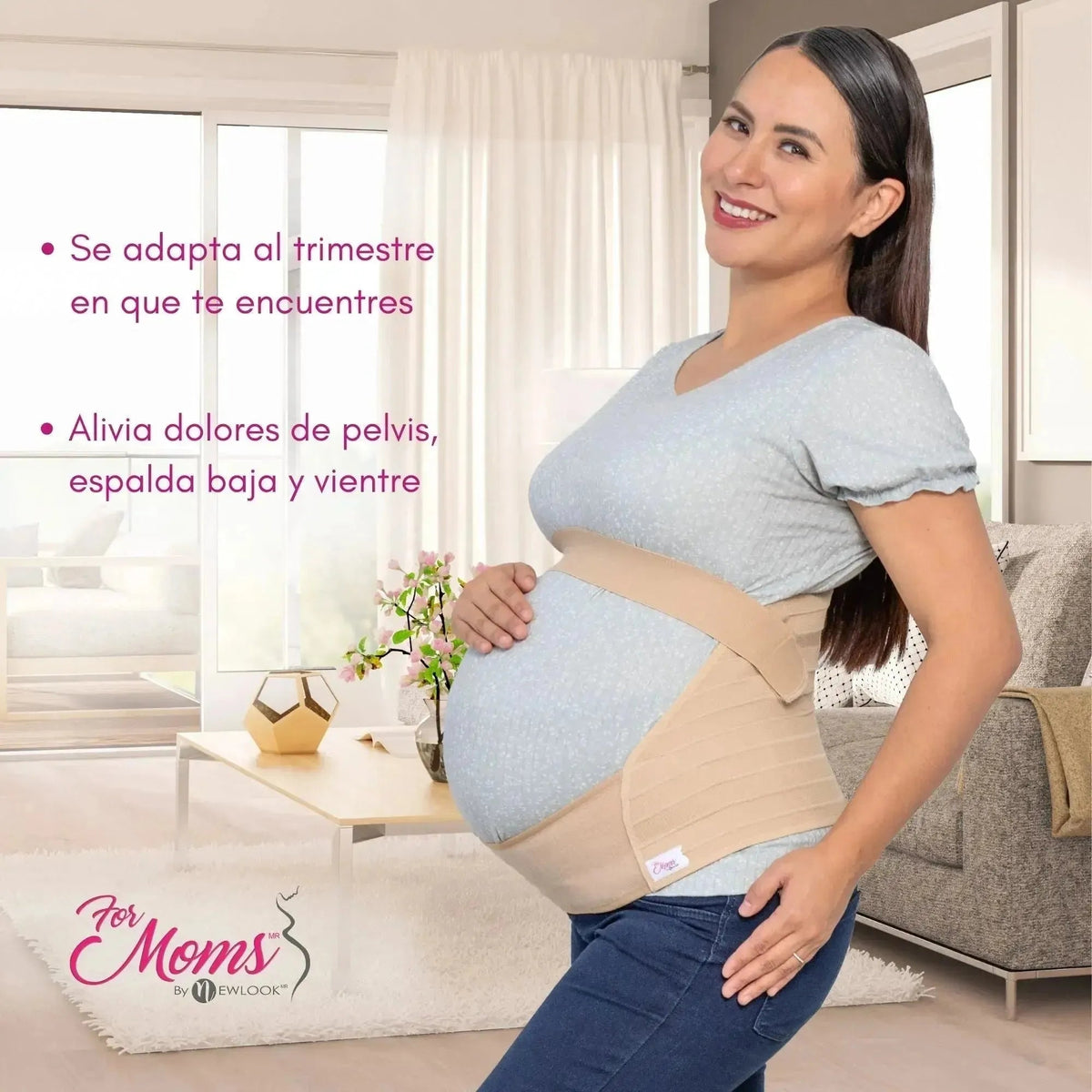 For Moms Fajas Para Embarazadas Soporte Maternal Tela Multilinea Suave - Fajasymas
