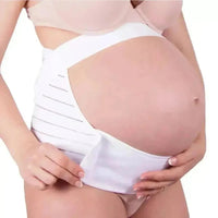 For Moms Fajas Para Embarazadas Soporte Maternal Tela Multilinea Suave color Blanco - Fajasymas