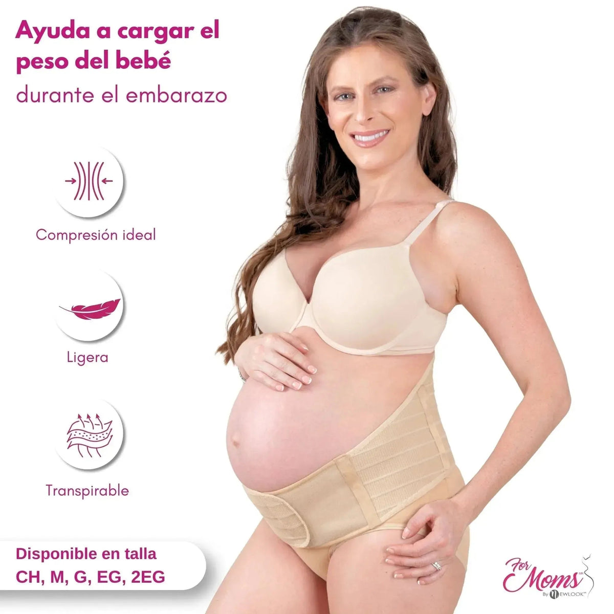 FOR MOMS - Panty Cinturón Maternal Para Embarazadas. Modelo 582 - Fajasymas