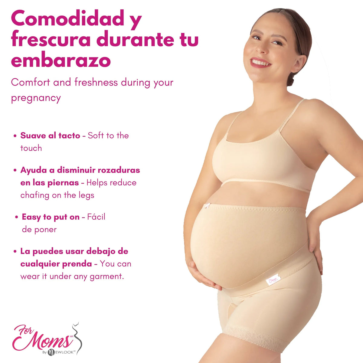 FOR MOMS - Panty Faja Maternal Ajustable Con Algodón Elástico Sobre Vientre. Modelo 583 - Fajasymas
