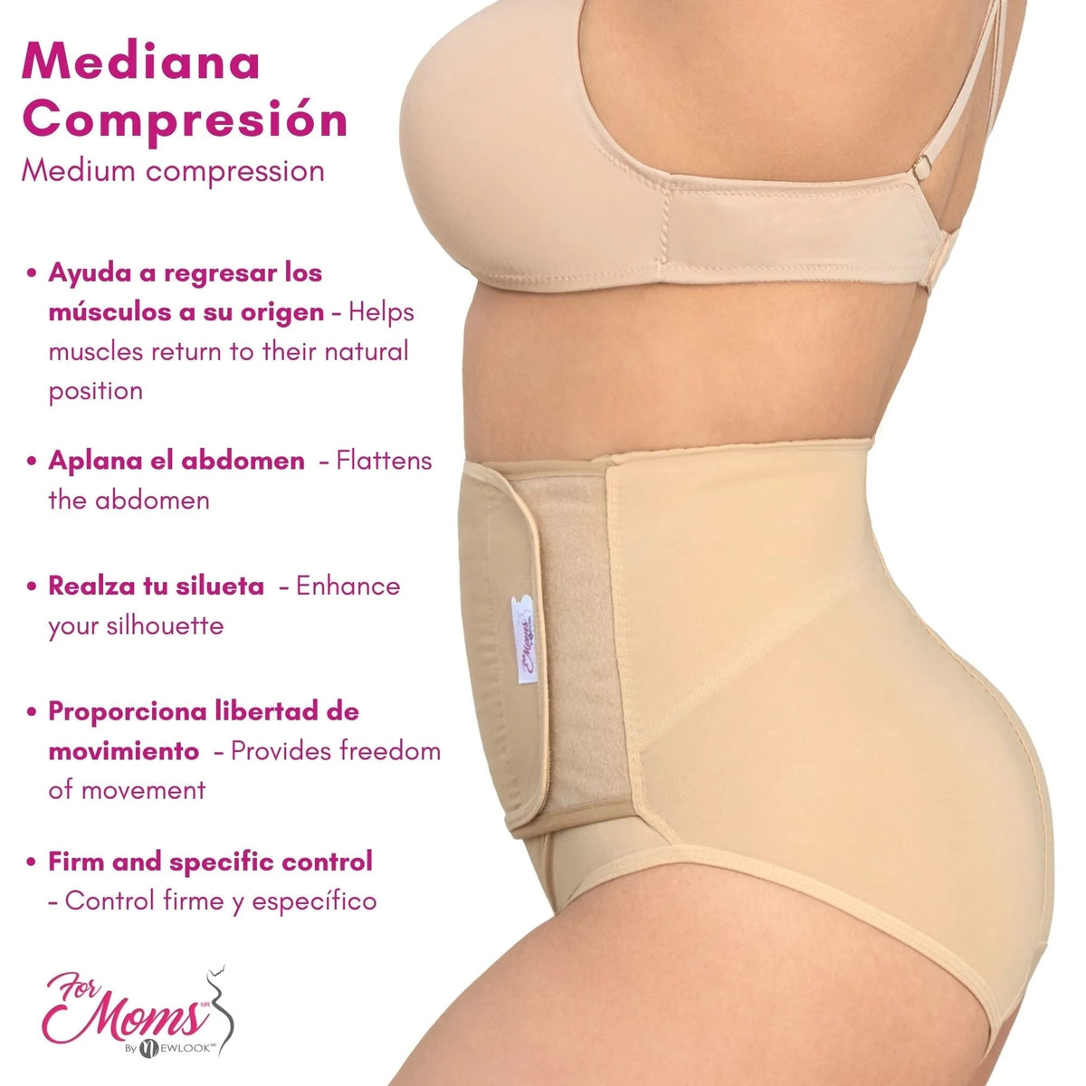 FOR MOMS - Panty Faja Postparto Corta Calzon. Modelo 575 - Fajasymas