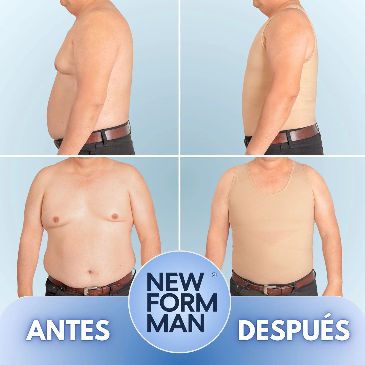NEW FOR MAN – Camiseta Modeladora para Hombre. Modelo 802 - Fajasymas
