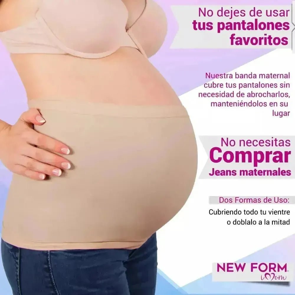 NEW FORM - Banda Maternal Soporte Al Vientre Con Tela Estirable Y Suave. Modelo 9922 - Fajasymas