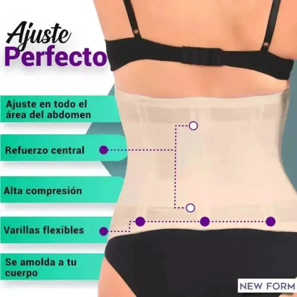 New Form Faja Cinturilla Control Refuerzo Central Con Tela Stretch - Fajasymas