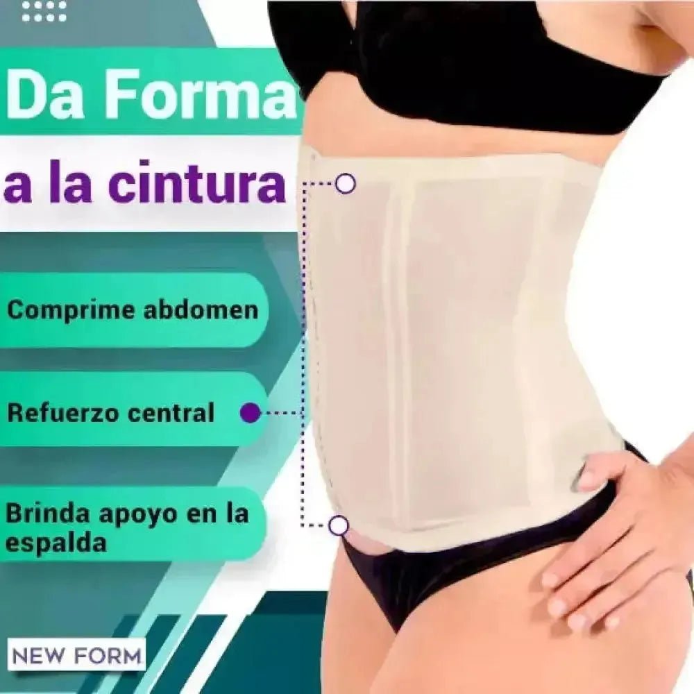 NEW FORM - Faja Cinturilla Control Refuerzo Central Con Tela Stretch. Modelo 1203 - Fajasymas