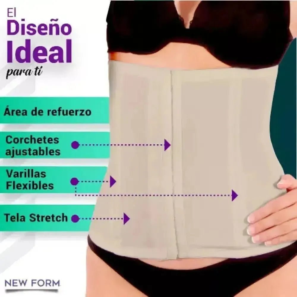NEW FORM - Faja Cinturilla Control Refuerzo Central Con Tela Stretch. Modelo 1203 - Fajasymas