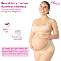NEW FORM - Faja Para Embarazada Soporte Maternal Con Tela Ajustable Color Nude. Modelo 1002 - Fajasymas