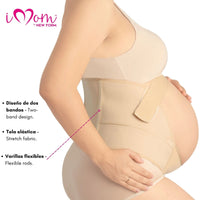NEW FORM - Faja Para Embarazada Soporte Maternal Con Tela Ajustable Color Nude. Modelo 1002 - Fajasymas