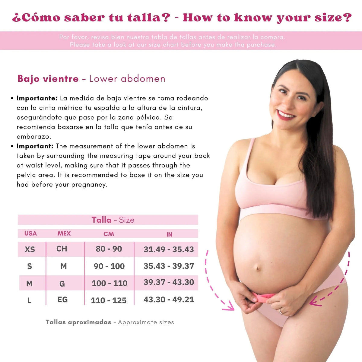 NEW FORM - Faja Para Embarazada Soporte Maternal Con Tela Ajustable Color Nude. Modelo 1002 - Fajasymas