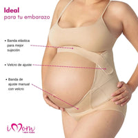 NEW FORM - Faja Para Embarazada Soporte Maternal Con Tela Ajustable Color Nude. Modelo 1002 - Fajasymas