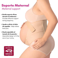 NEW FORM - Faja Para Embarazada Soporte Maternal Con Tela Ajustable Color Nude. Modelo 1002 - Fajasymas