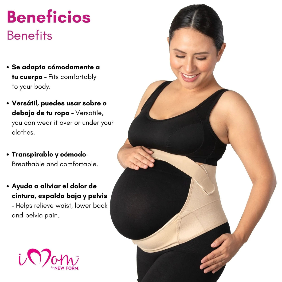 NEW FORM - Faja Para Embarazada Soporte Maternal Con Tela Ajustable Color Nude. Modelo 1002 - Fajasymas