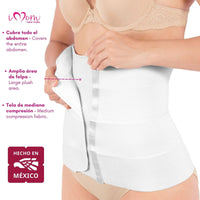 New Form Faja Postparto Y PostCirugia Envolvente Larga Abdomen Completo Color Blanco - Fajasymas