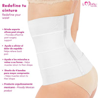 New Form Faja Postparto Y PostCirugia Envolvente Larga Abdomen Completo Color Blanco - Fajasymas