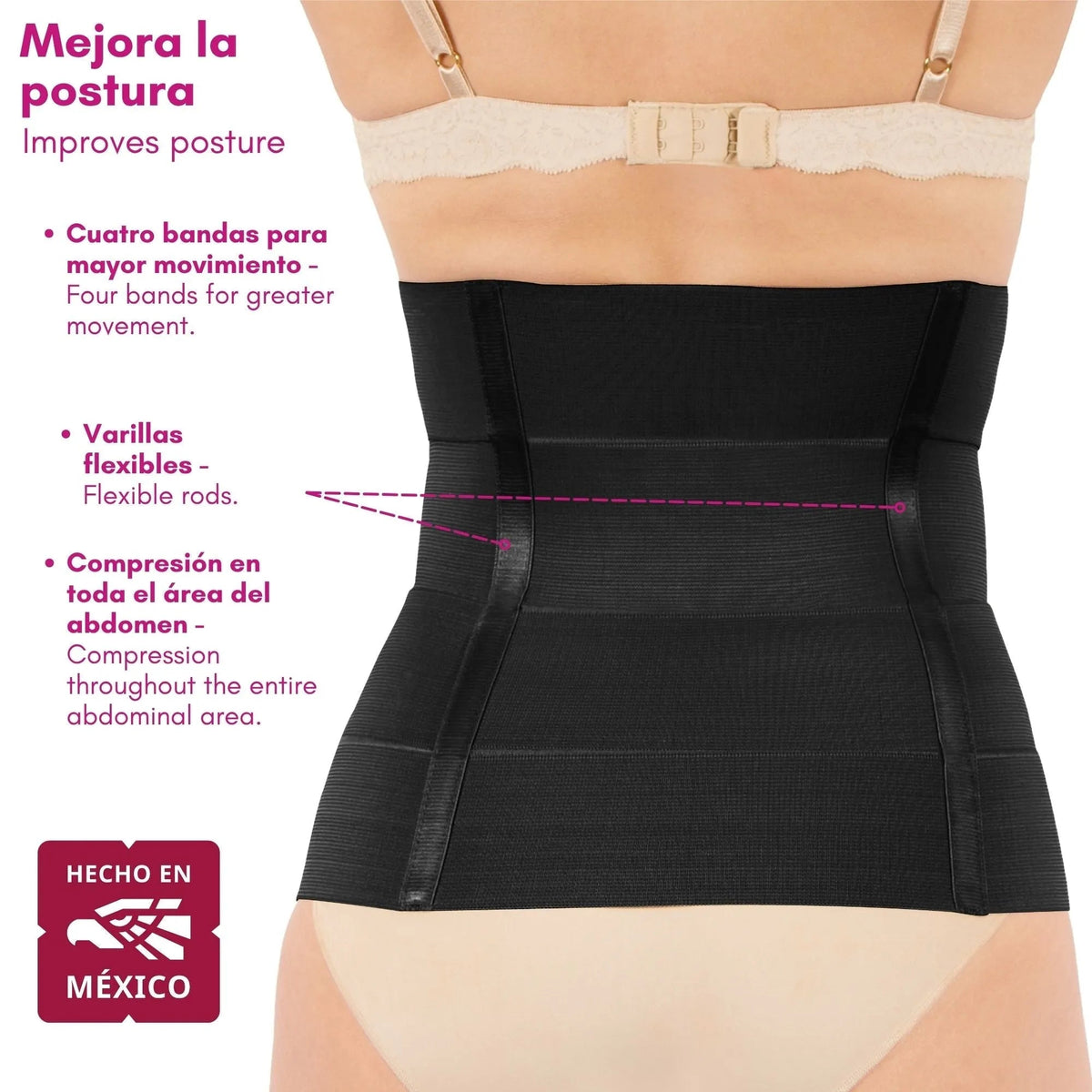 NEW FORM - Faja Postparto Y PostCirugia Envolvente Larga Abdomen Completo. Modelo 1023 - Fajasymas