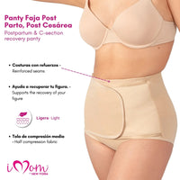 New Form - iMom – Panty Faja Postparto Cesárea Vientre Ajustable - Fajasymas