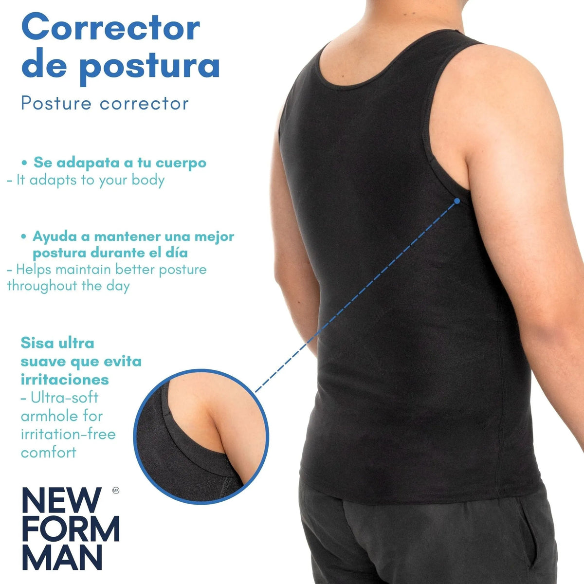 New Form Man – Camiseta Modeladora para Hombre - Fajasymas