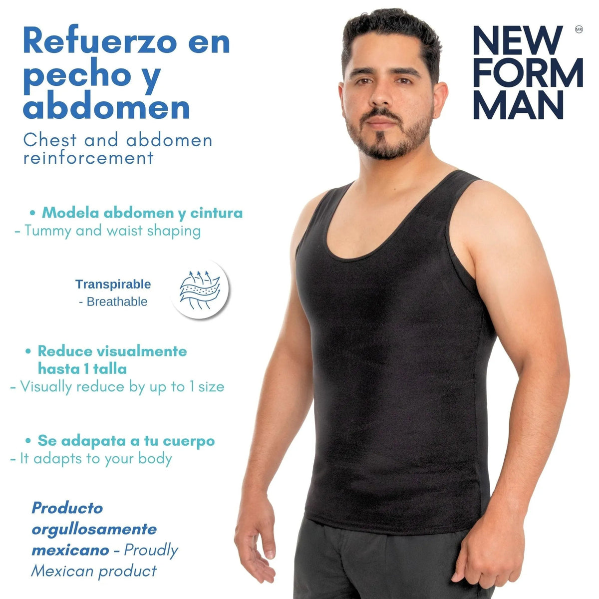 New Form Man – Camiseta Modeladora para Hombre - Fajasymas