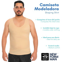 New Form Man – Camiseta Modeladora para Hombre - Fajasymas