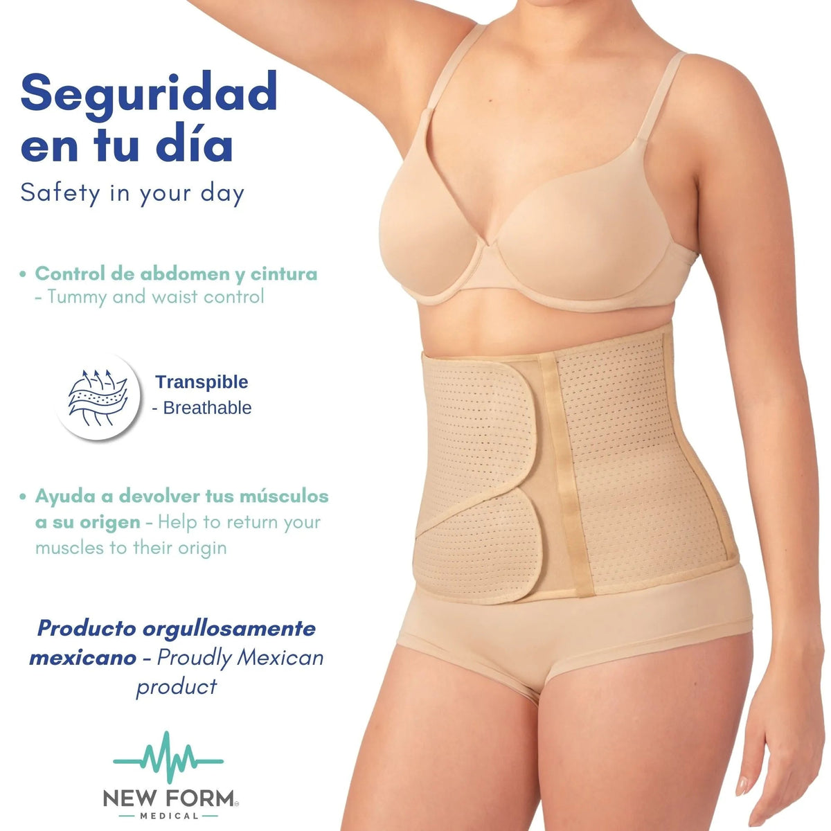 New Form Medical – Faja Ojal Envolvente con Doble Aleta - Fajasymas