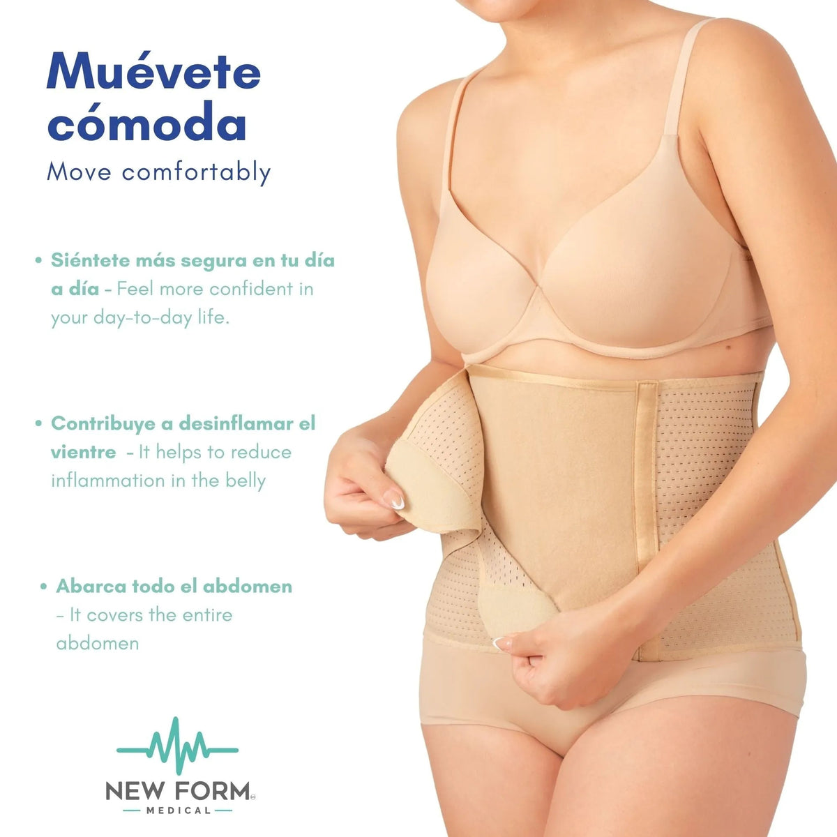 New Form Medical – Faja Ojal Envolvente con Doble Aleta - Fajasymas