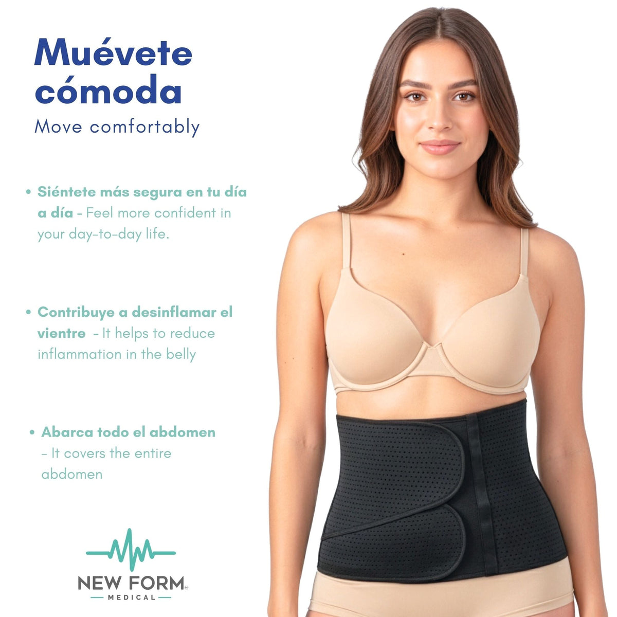 NEW FORM MEDICAL – Faja Ojal Envolvente con Doble Aleta. Modelo 886 - Fajasymas