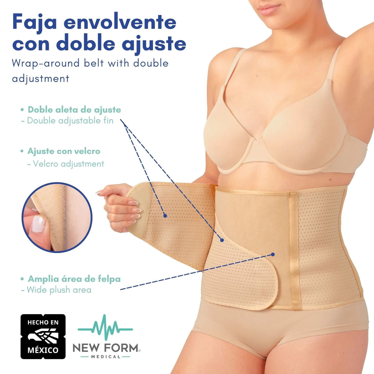 NEW FORM MEDICAL – Faja Ojal Envolvente con Doble Aleta. Modelo 886 - Fajasymas