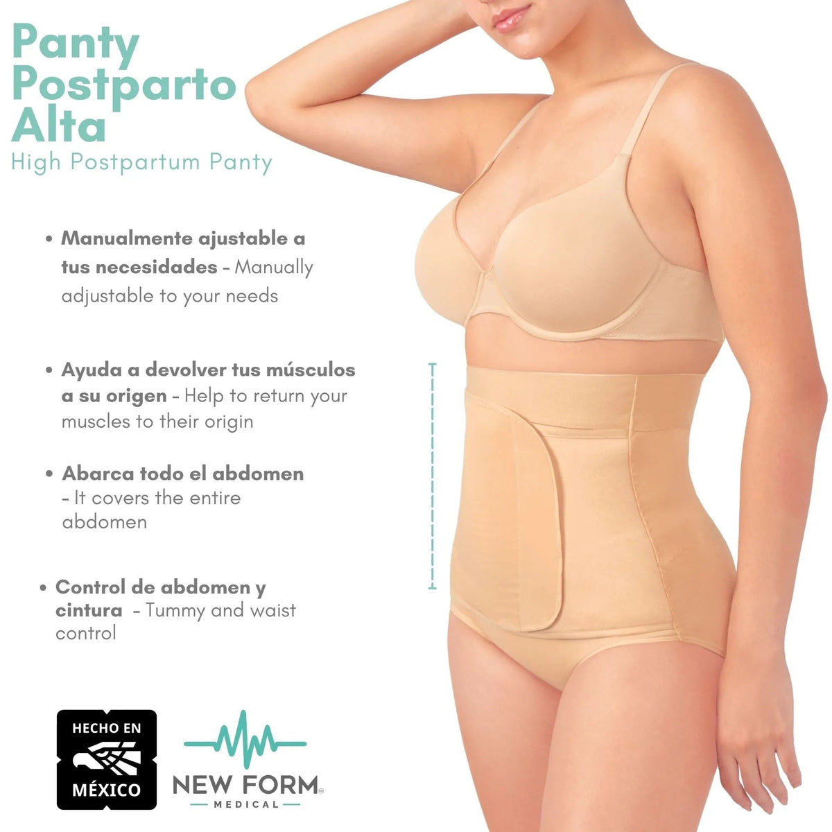 NEW FORM MEDICAL - Faja Postparto Alta Ajustable. Modelo 1835 - Fajasymas