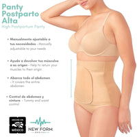 NEW FORM MEDICAL - Faja Postparto Alta Ajustable. Modelo 1835 - Fajasymas