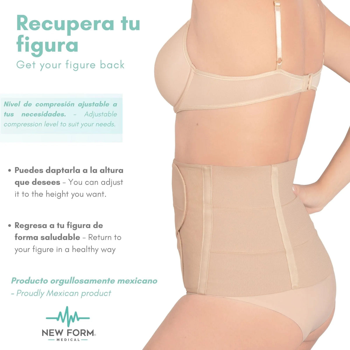 NEW FORM MEDICAL – Faja Postparto Doble Ajuste Corta. Modelo 1801 - Fajasymas